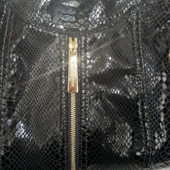 Project Bag: Michael Kors Black Patent Leather Snake Print with Gold Hardware - Picture 6 of 10